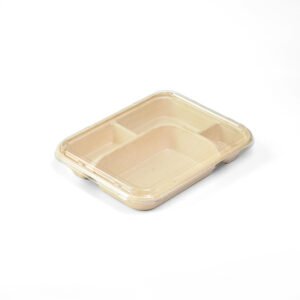 ECO Bagasse 4 Compartment + PET Lid
