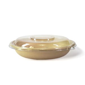 ECO Bagasse Round Containers + PET Lid