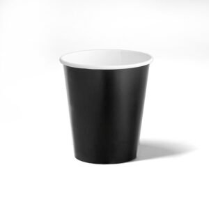 Black Single Wall Hot Coffee Cups