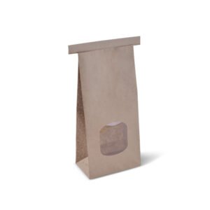 Brown Tin Tie Bags with Window